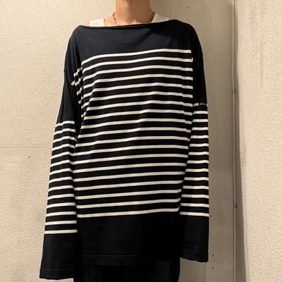 OUTIL ウティ ボーダー ネイビー Tシャツ ネイビー 3 179cm63kg