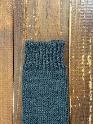 yahae・Organic Cotton Linen Low Gauge Plain Socks・Charcoal