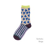 【Goma】靴下「Sankaku Beige」