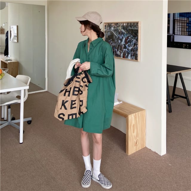 予約販売】ワンピース レディース シャツワンピース ミニ 長袖