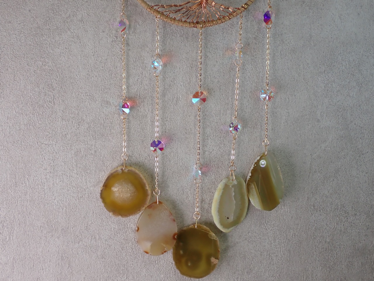 ドリームキャッチャー(天然石)　 [D2‐277]