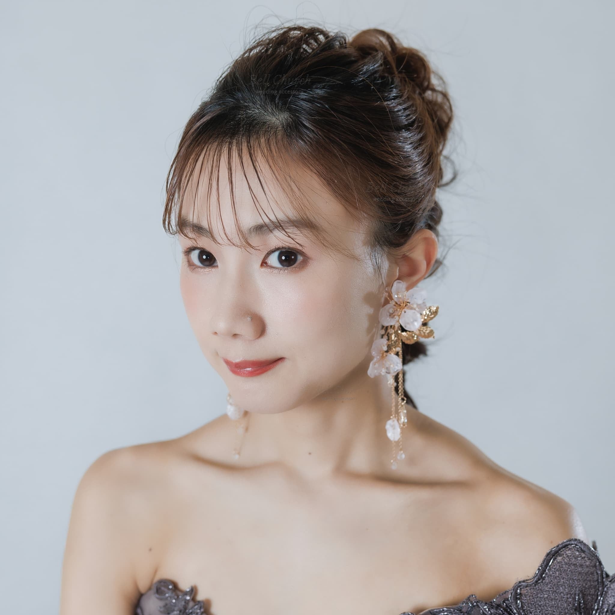 ウェディングピアス イヤリング｜ビーズ ビジュー｜お花 フラワー