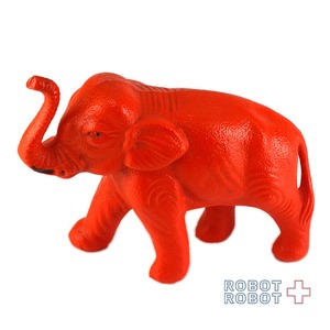 赤い象ポリ置物おもちゃ