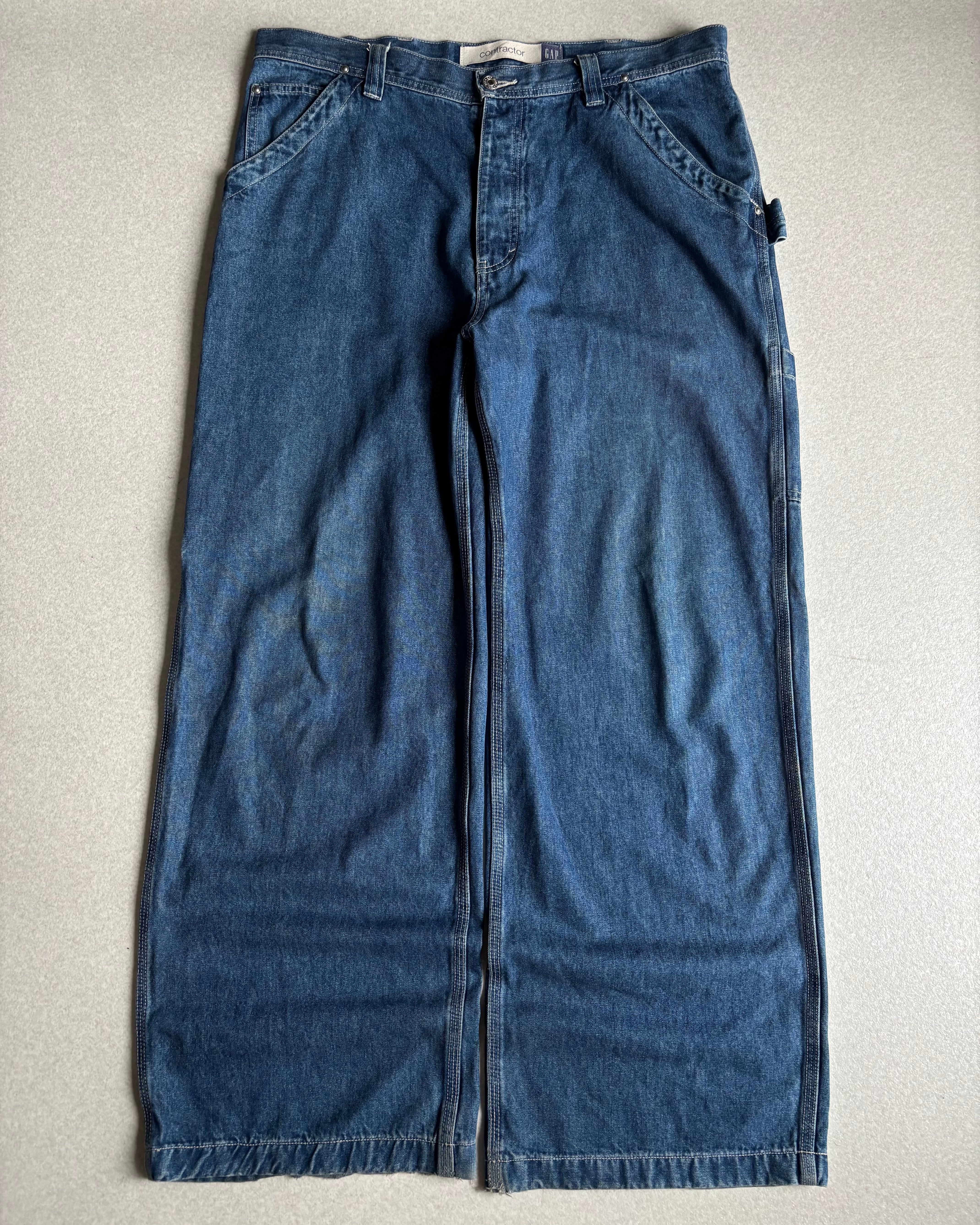 90s LITANI extra wide linen slacks 