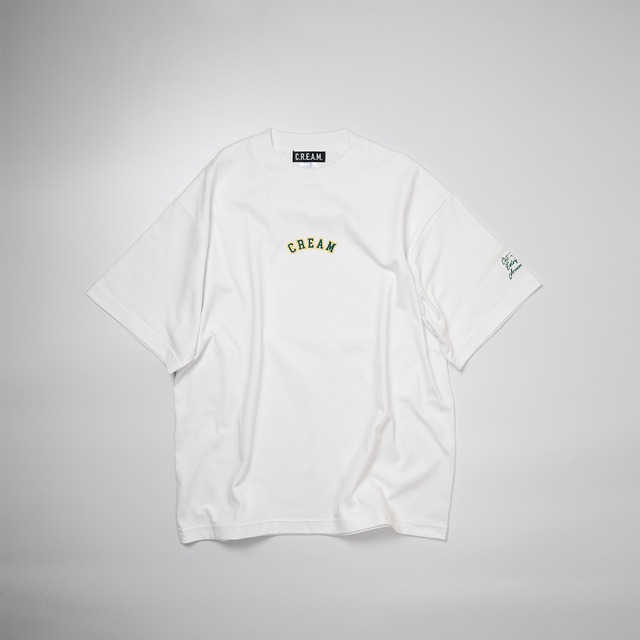 Collage logo T shirts -White Body- yellow×green