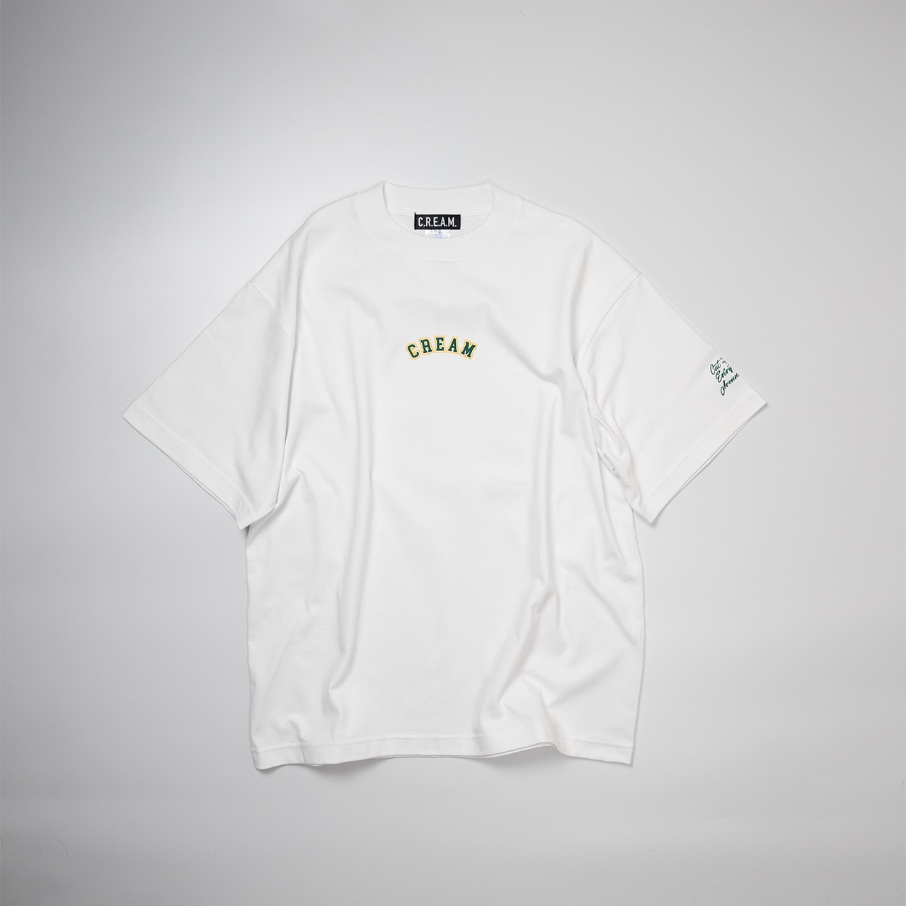 Collage logo T shirts -White Body- yellow×green
