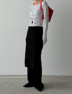 【新作5％OFF・3日間】Layered Skirt Pants_3colors