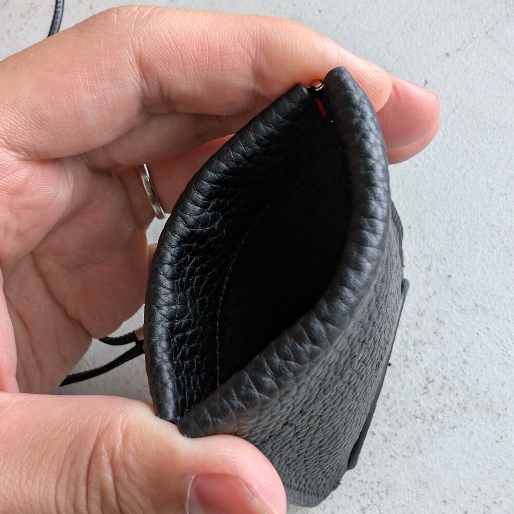 レザーネックストラップバネ口ケース ◇ スマホショルダー 財布