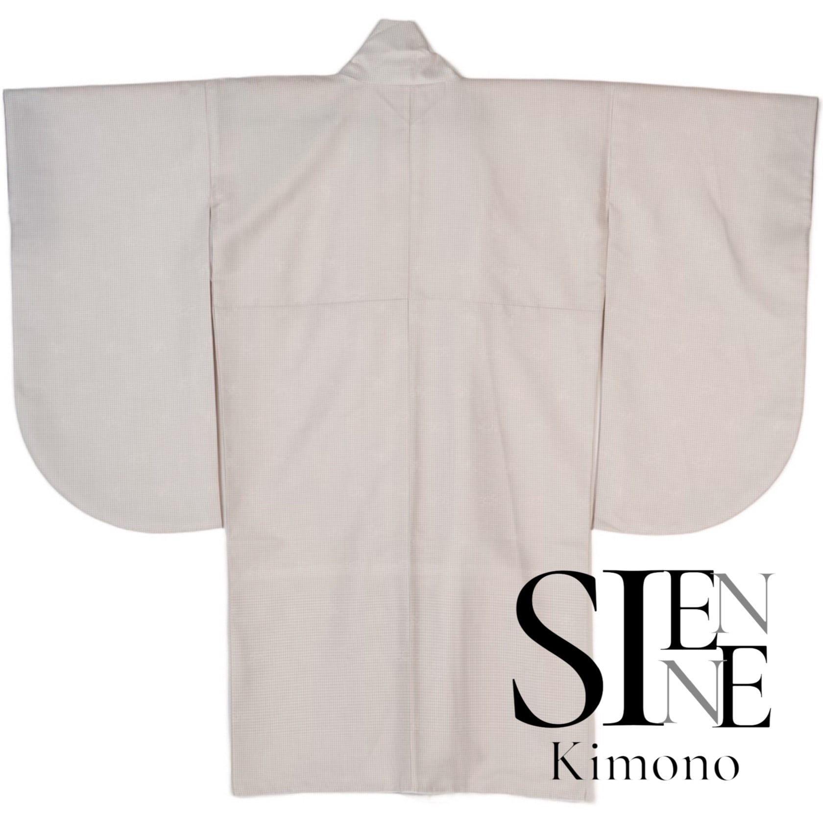 二尺袖着物 単品 仕立て上がり 夢千代 ショート丈 NO29012-4 二尺袖着物 単品 絵羽「白地、黒 四季花に流水」Fサイズ お仕立て