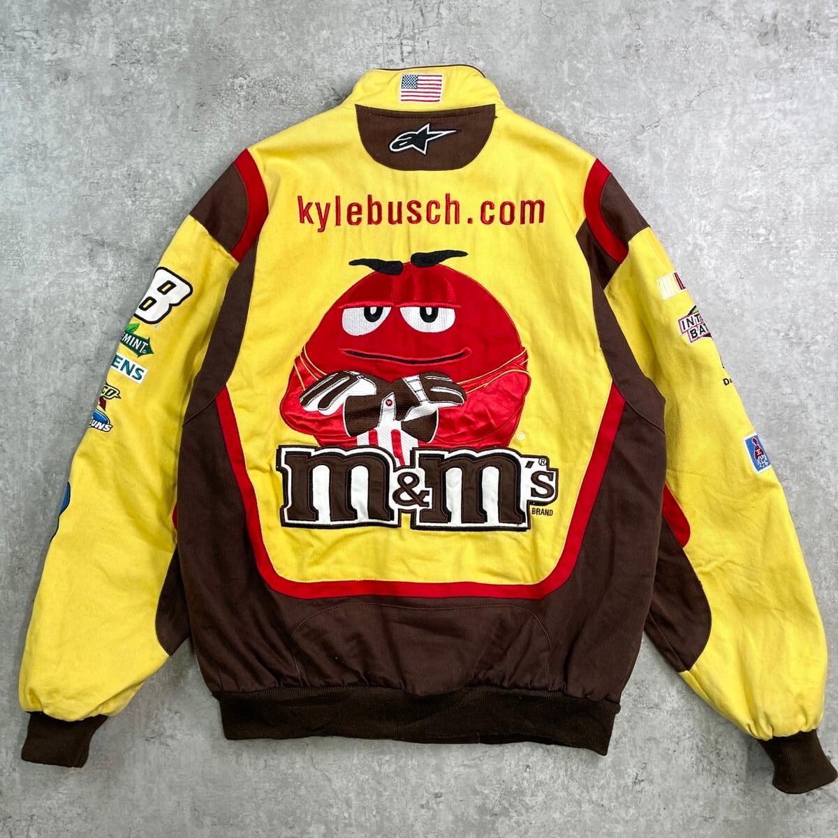 m&m's 企業ロゴ刺繍 レーシングジャケット メンズM相当 レディースM