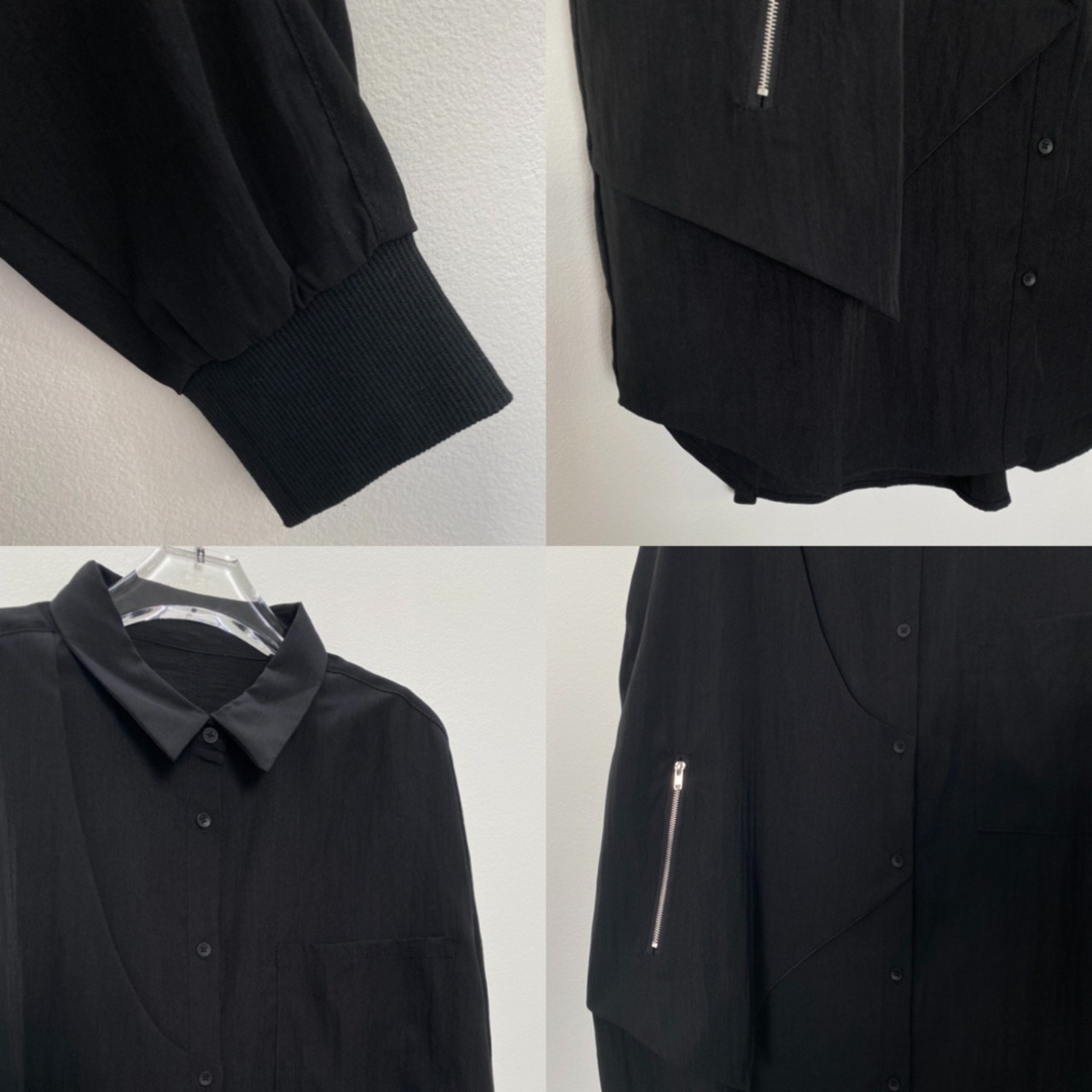 zipデザインオーバーSH/ブラック