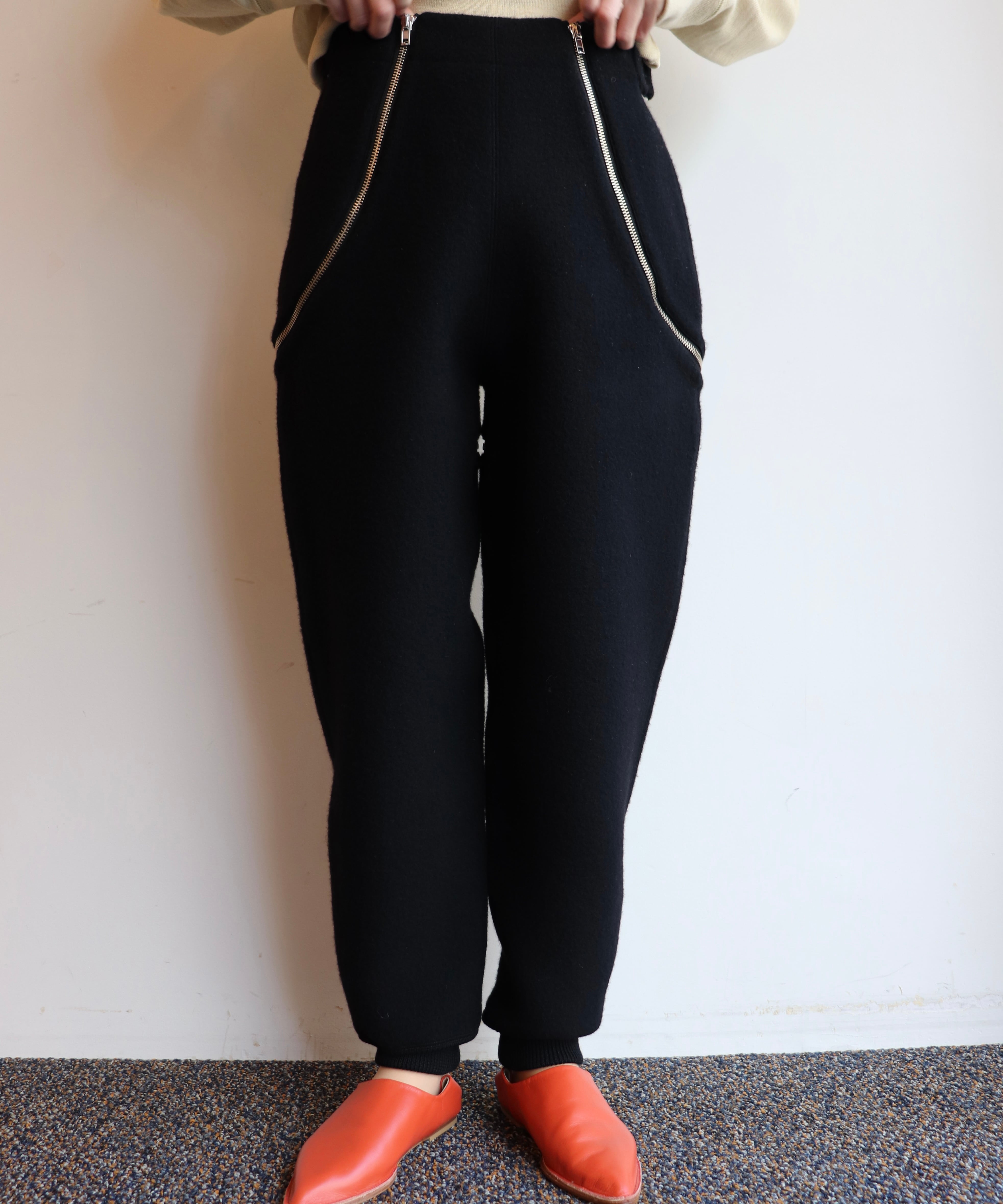 FUMIKA UCHIDA FULLING W-FACE TRACK PANTS FUMIKA UCHIDA FULLING W-FACE TRACK PANTS