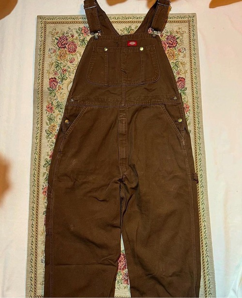 90's "chocolate brown colour" Dickies overall【L 】