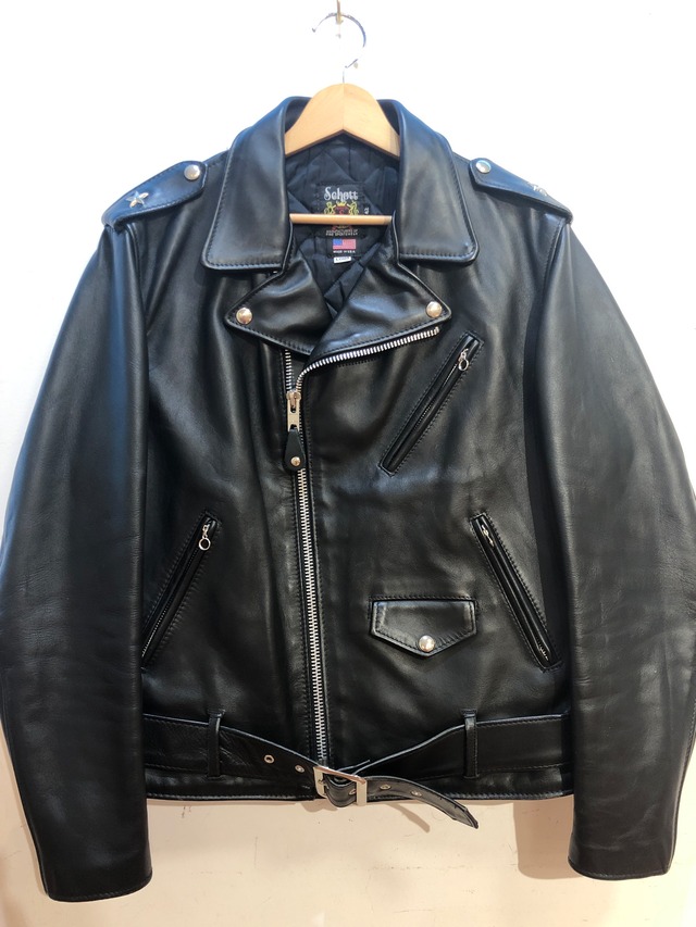 INK Remake Military Leather Sleeve VARSITY JACKET S Navy Wool US 