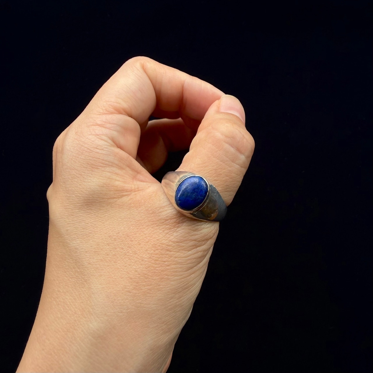 Vintage Lapis Lazuli Silver Ring