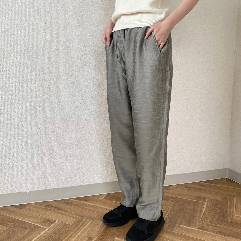 silver pants ｜ シルバー グレー パンツ スラックス 古着 | brume