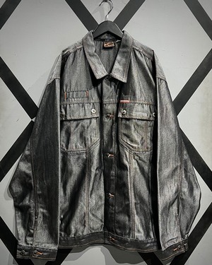【X VINTAGE】 “SOUTH POLE” Loose Metallic Denim Jacket