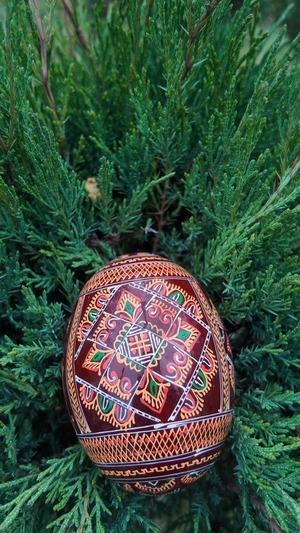 プィサンカ＋スタンド 9cm（イースターエッグ）コロミヤ博物館モデル