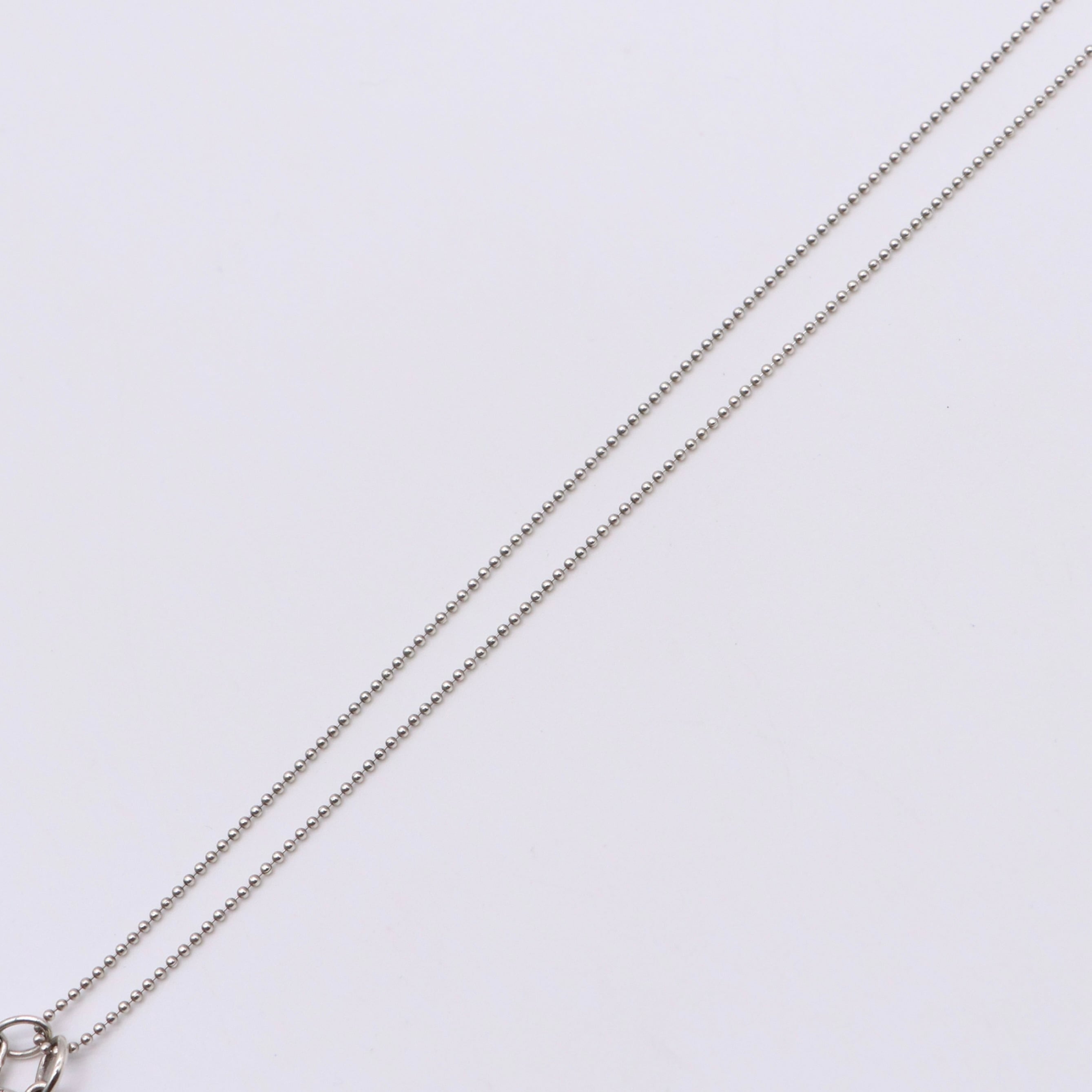 Tiffany&Co. ブルーエナメル ハートキー ネックレス シルバー925