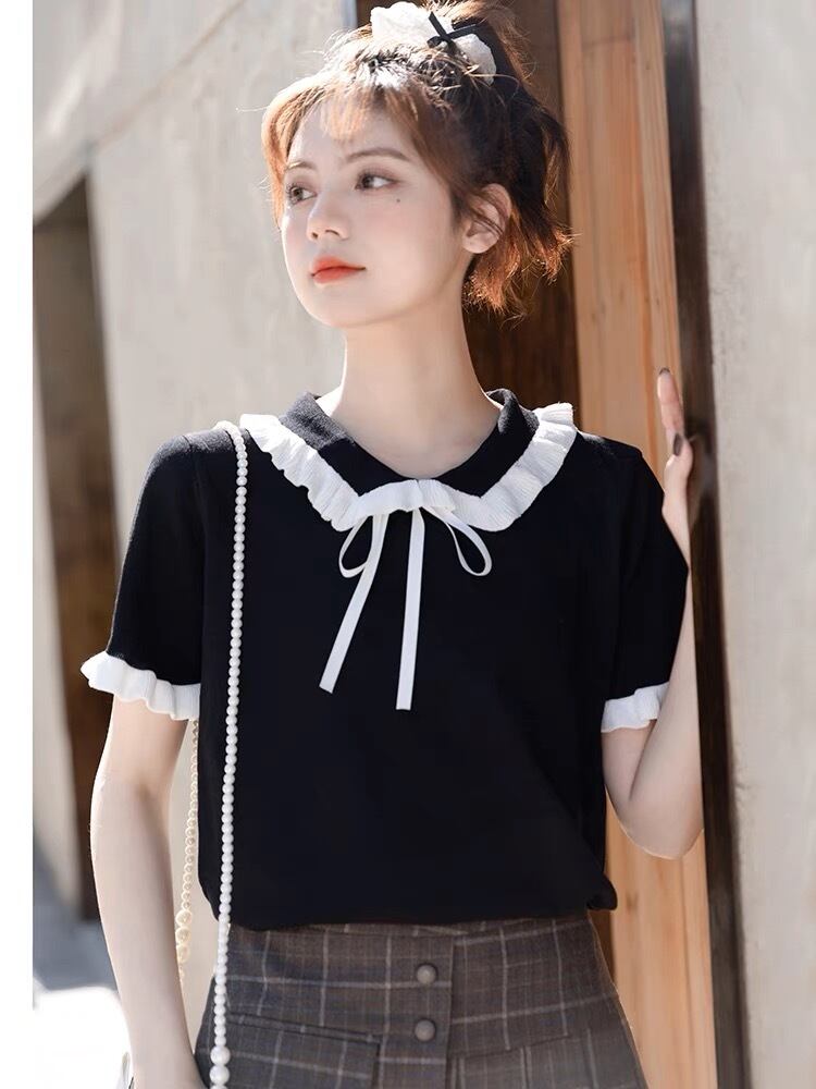 リボンフリルトップス G105CT0067