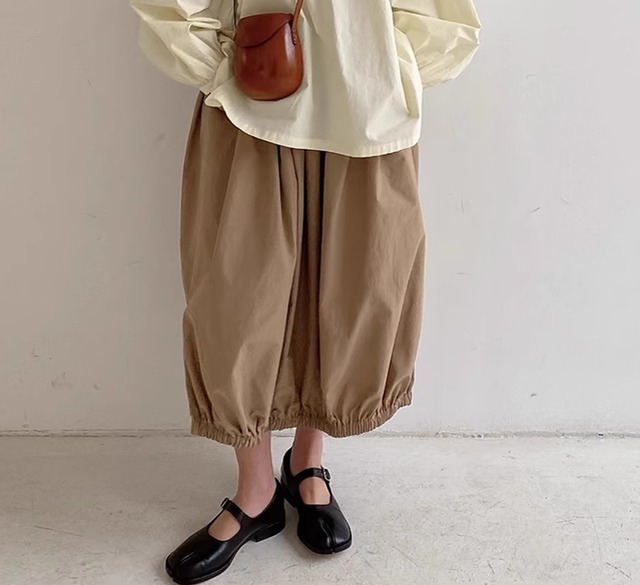 simple cocoon skirt【2024050106】