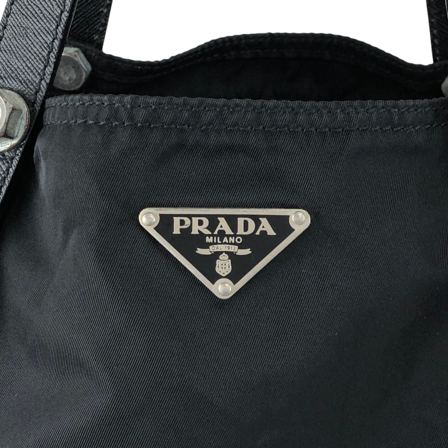 PRADA プラダ ハンドバッグ ブラック トライアングルロゴ ナット