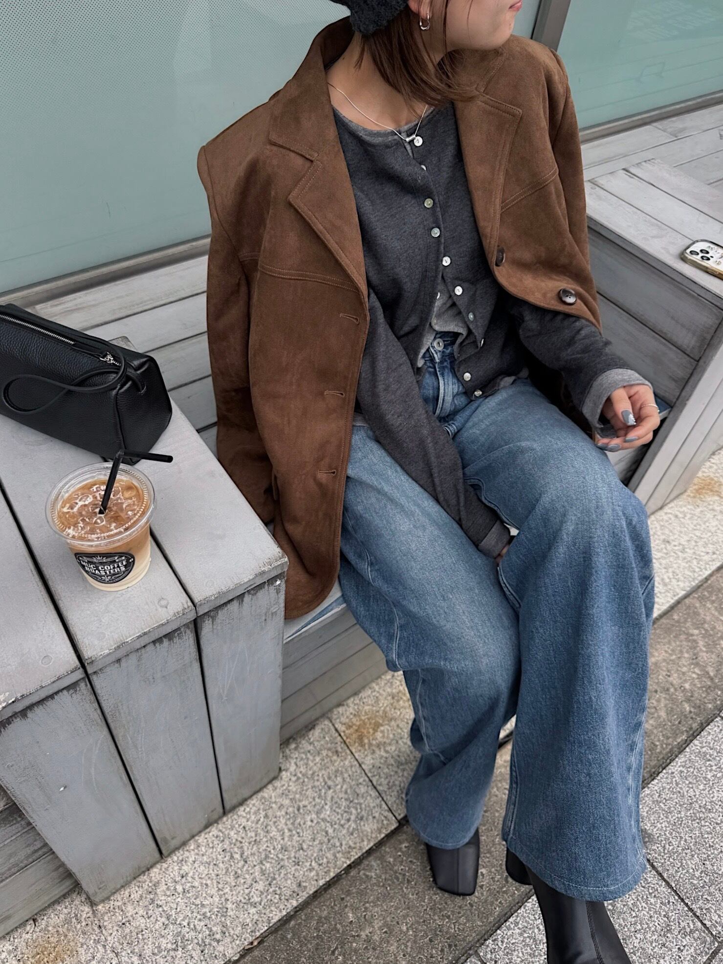 suede dad jacket | nananamoe