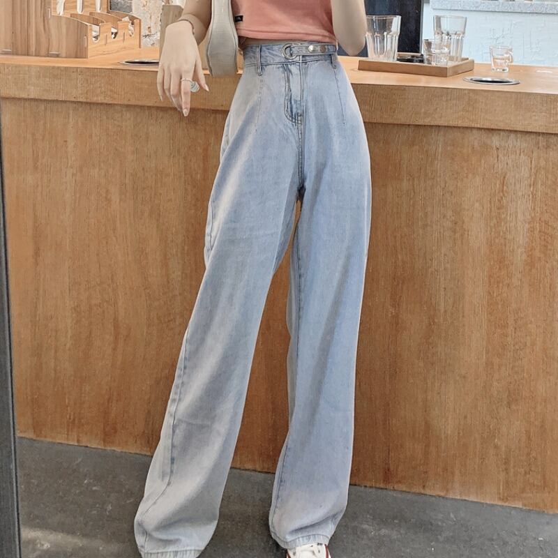 薄手ルーズハイウェストジーンズ パンツ スプリング 春物 YY-ファッション941370549