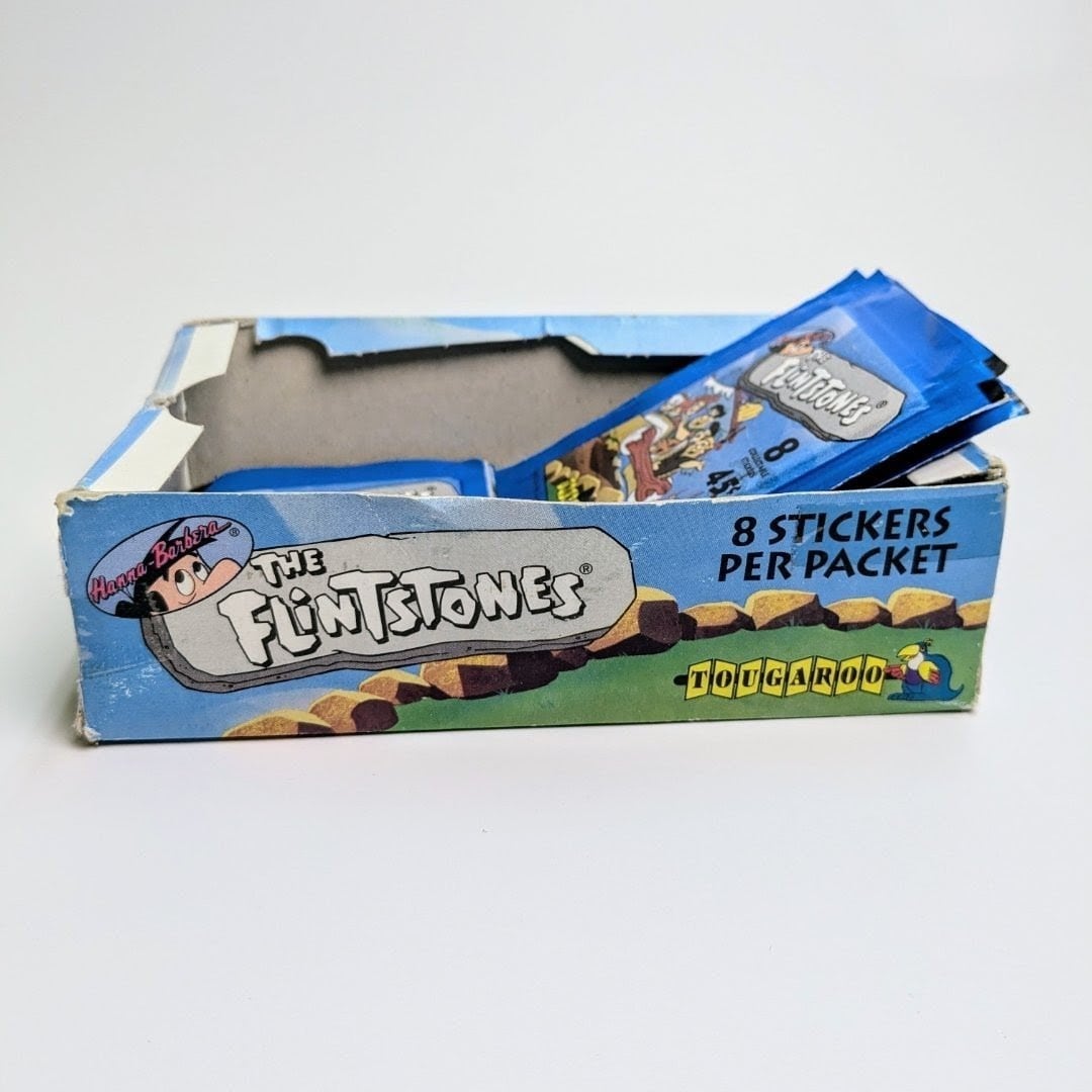 ☆送料無料！☆1993年製【 The Flintstones 原始家族フリントストーン（げんしかぞくフリントストーン）ハンナバーベラ / Hanna-Barbera 】VINTAGE トレーディングカード単品 （1個=8Stickers）〚アメリカン雑貨 アメトイ〛