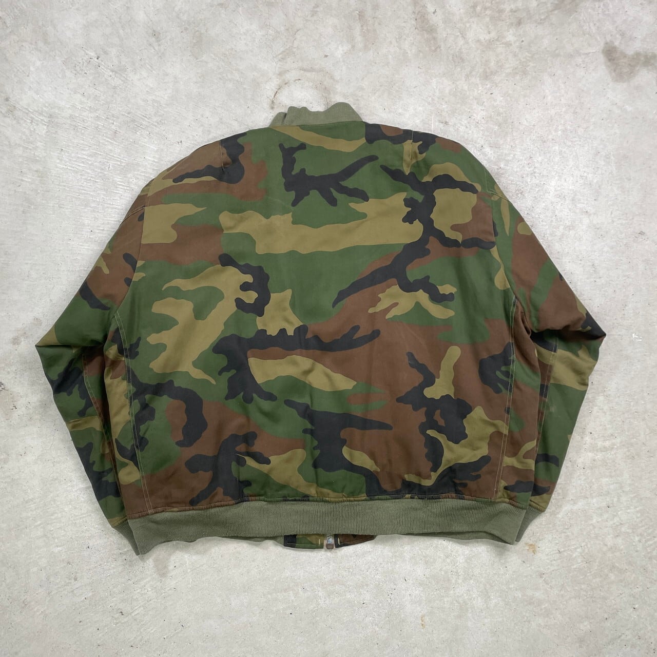 BUSTER MA-1 ミリタリー フライトジャケット ウッドランドカモ メンズ