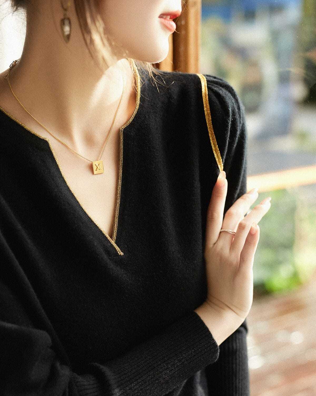 長袖カットソー レディース トップス カットソー ニットソー Vネック