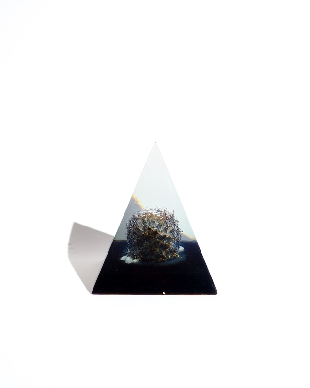 Cactus pyramid-shaped object, paperweight