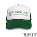 【PLEASURES/プレジャーズ】EXCHANGE TRUCKER キャップ / GREEN / FA25-13625 セール対象外