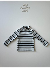 ルプティモ / le petit mo / ストライプハーフタートル / 韓国子供服 / キッズ / 26winter〖取寄〗*XS~XL*