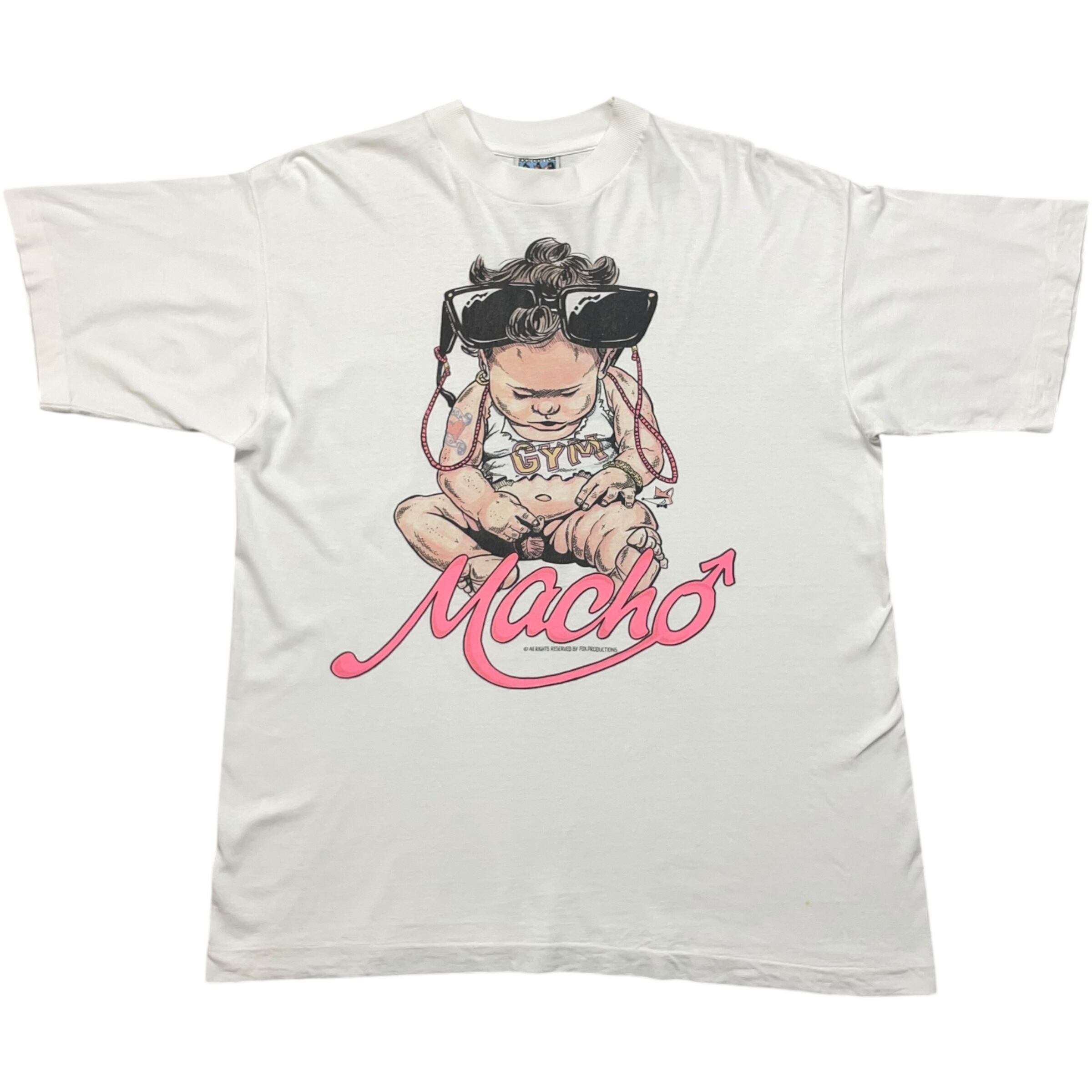 《L》 FOXTees エロTシャツ 赤ちゃん ベイビー プリント ホワイト 90年代 vintage no.7454