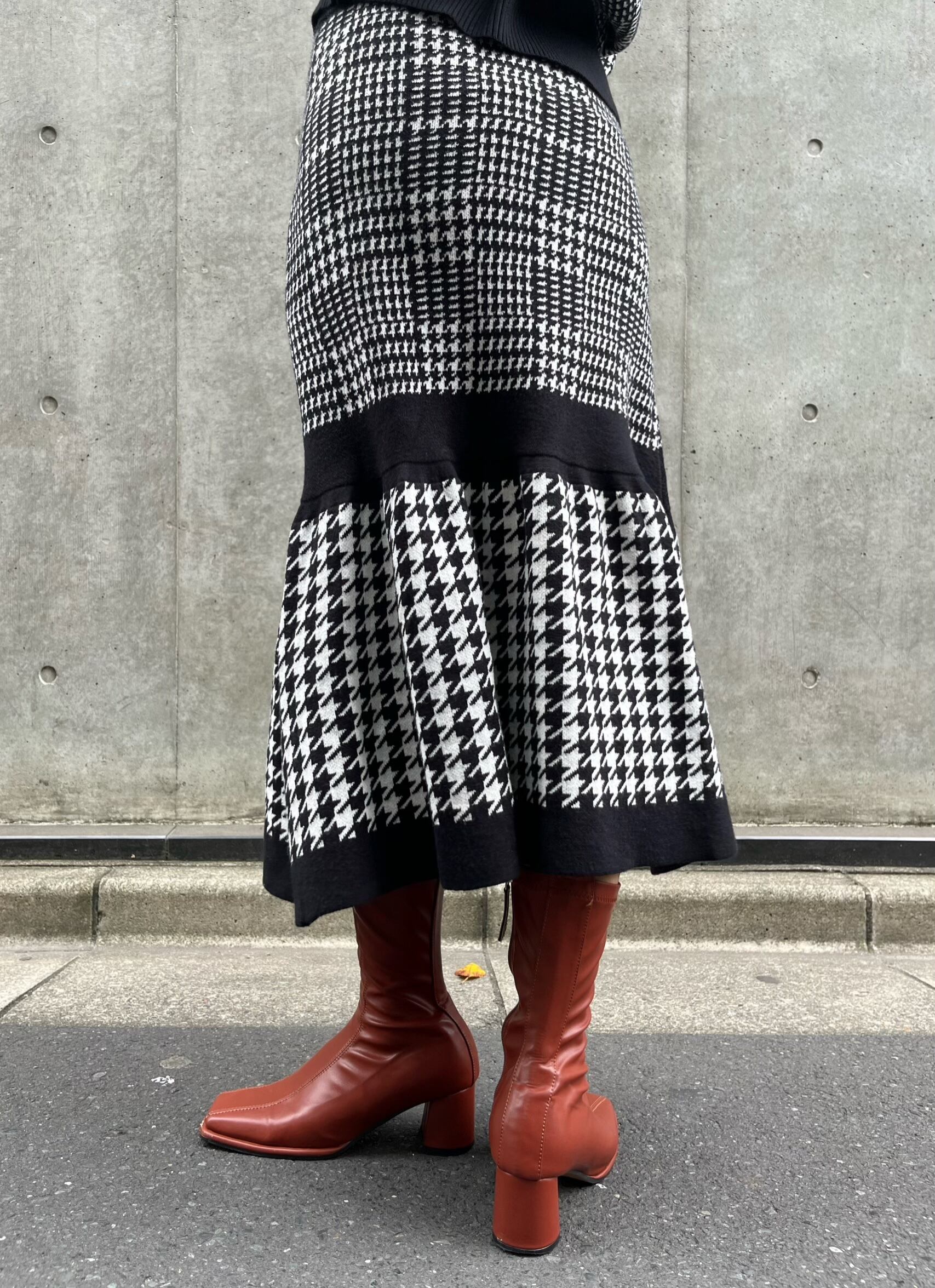 MARIA Class ♡ knit × Jacquard skirt - ロングスカート
