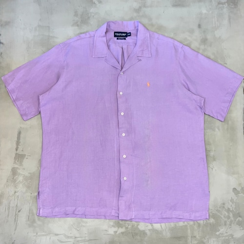 Polo Golf Ralph Lauren “CALDWELL” Silk Linen Open Collar Shirt