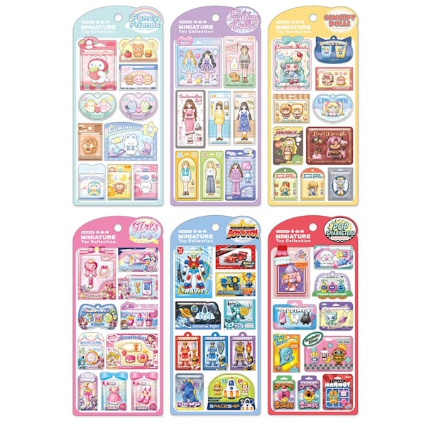 ミニチュアトイ コレクションシール 6種類セット | ぶんぐマート