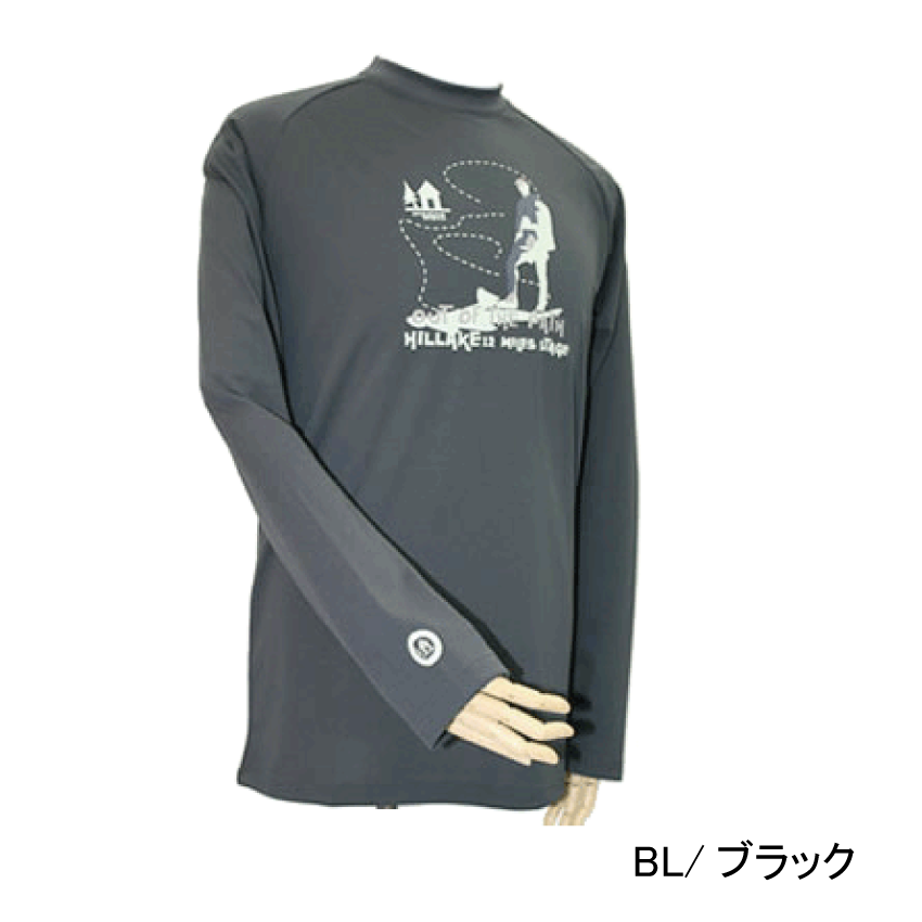秋冬メンズロングラグランスリーブTシャツ（ブラック）PE-701M