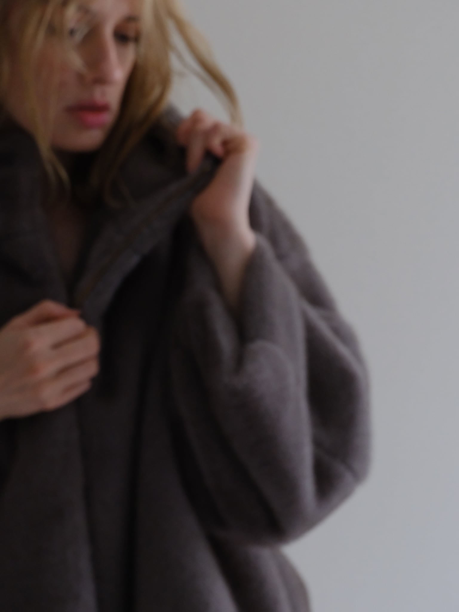 eco fur hoodie blouson (gray) | e L L a