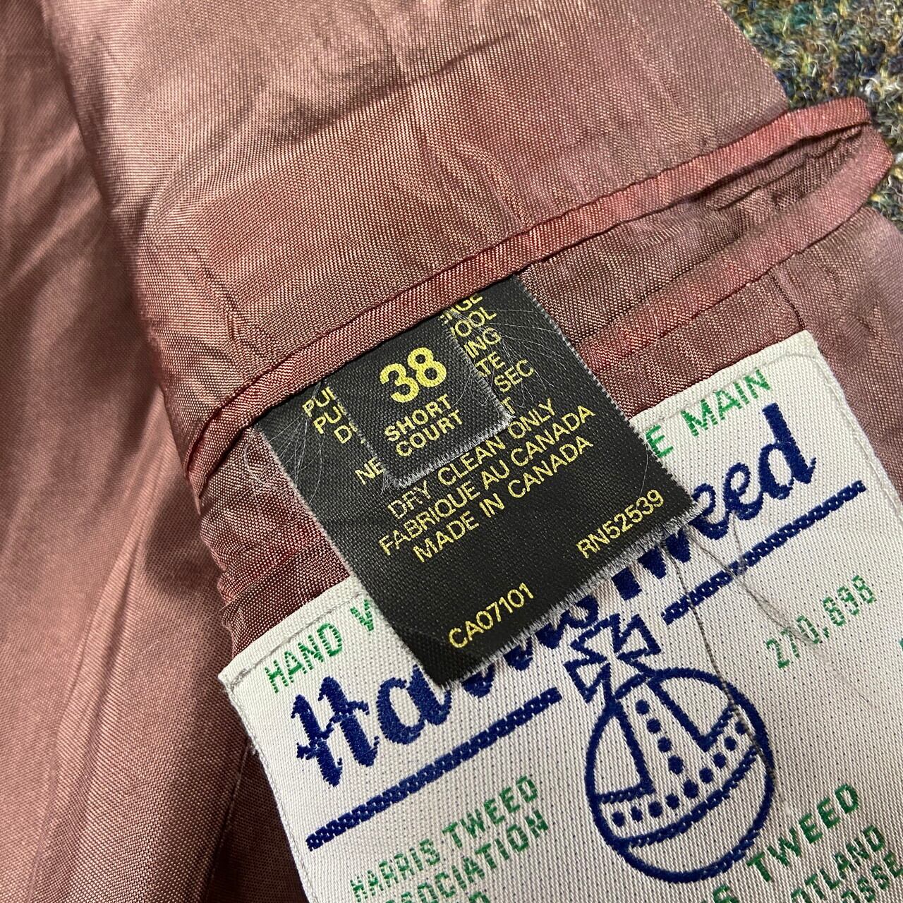 90年代 HARRIS TWEED ハリスツイード ウールテーラードジャケット