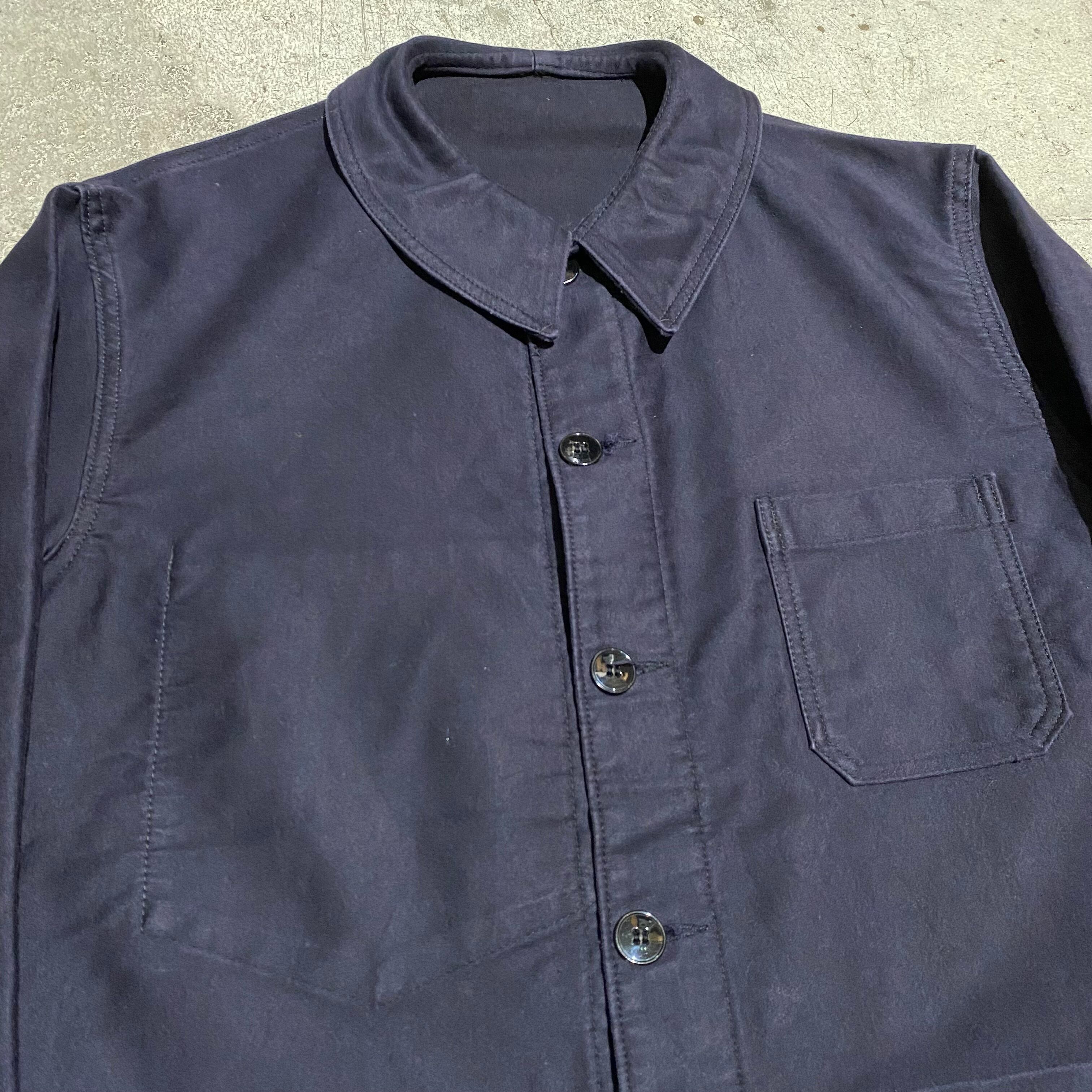 50s〜 BARBE BLEUE / フレンチワーク ブラックモールスキンワーク 