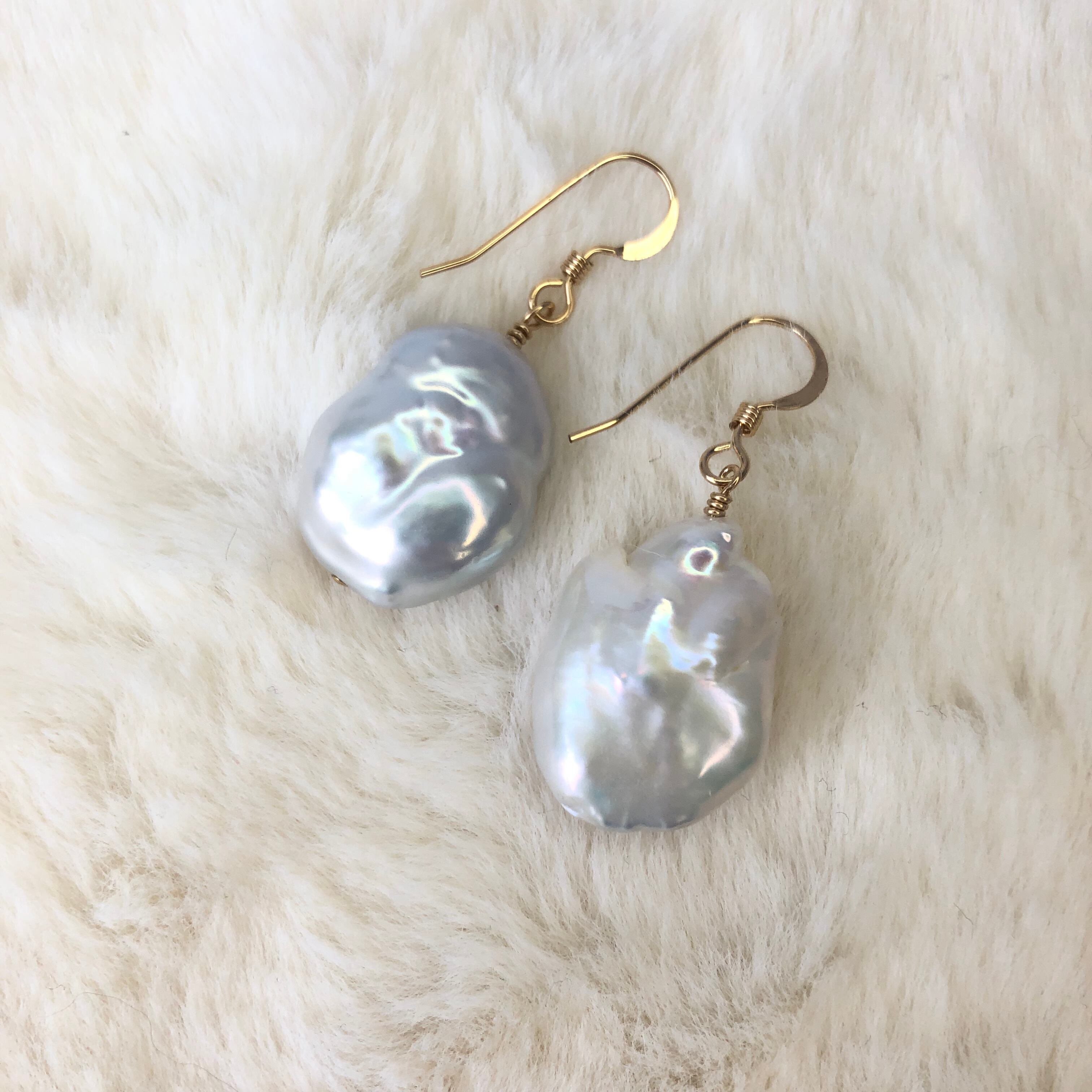 ロングケシパール オパール ピアス 14kgf ロングケシパール オパール ピアス 14kgf