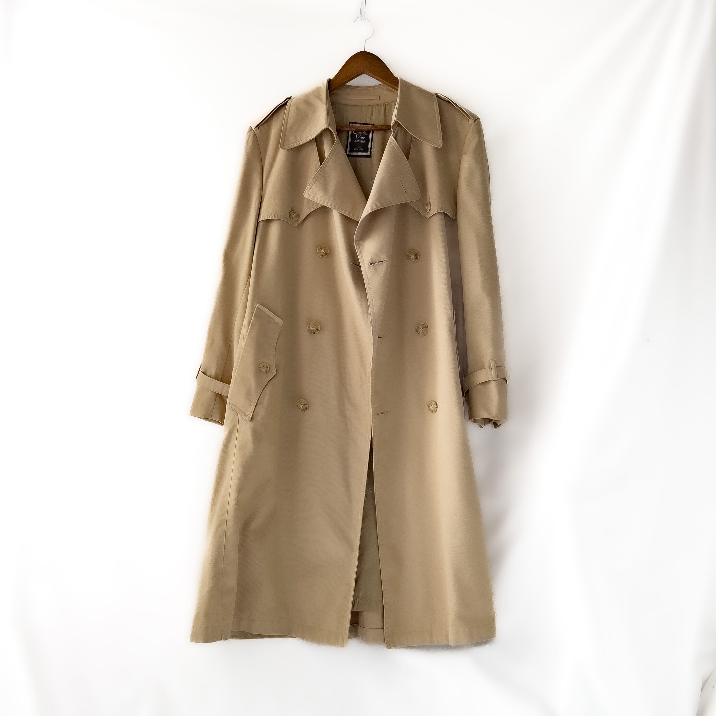 80s “christian dior” trench coat 80年代 黒タグ クリスチャン