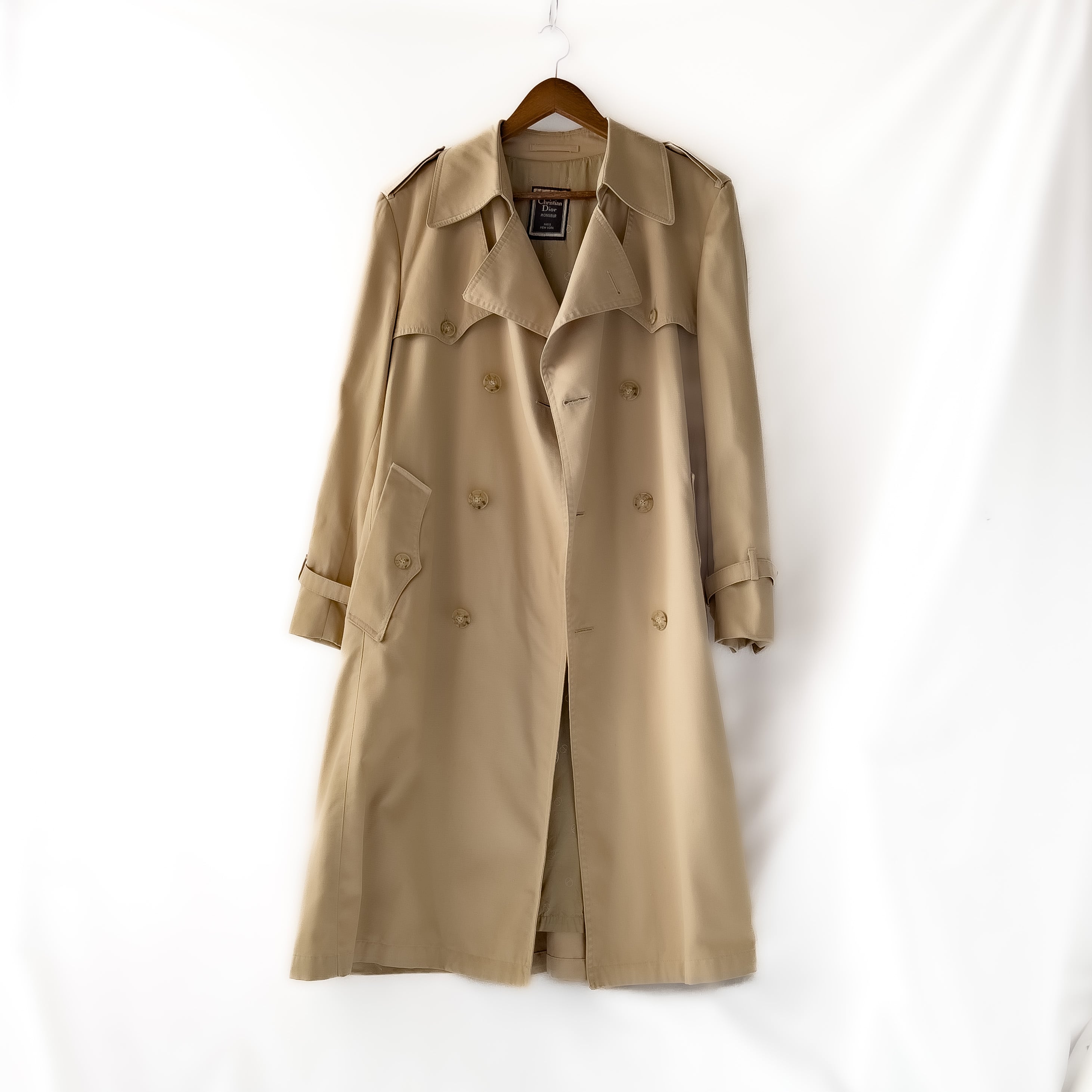 80s90s ユニーク ビンテージ DAKS イギリス製 一枚袖トレンチコート
