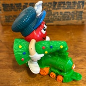 M&M's クリスマス・トレイン・トッパー サーカストレイン 列車 機関車 レッド 車掌 クリスマスツリー 2002 エムアンドエムズ MU-288