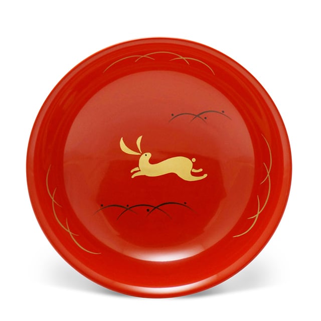 手塩皿4.0洗朱本金はねうさぎ(7)