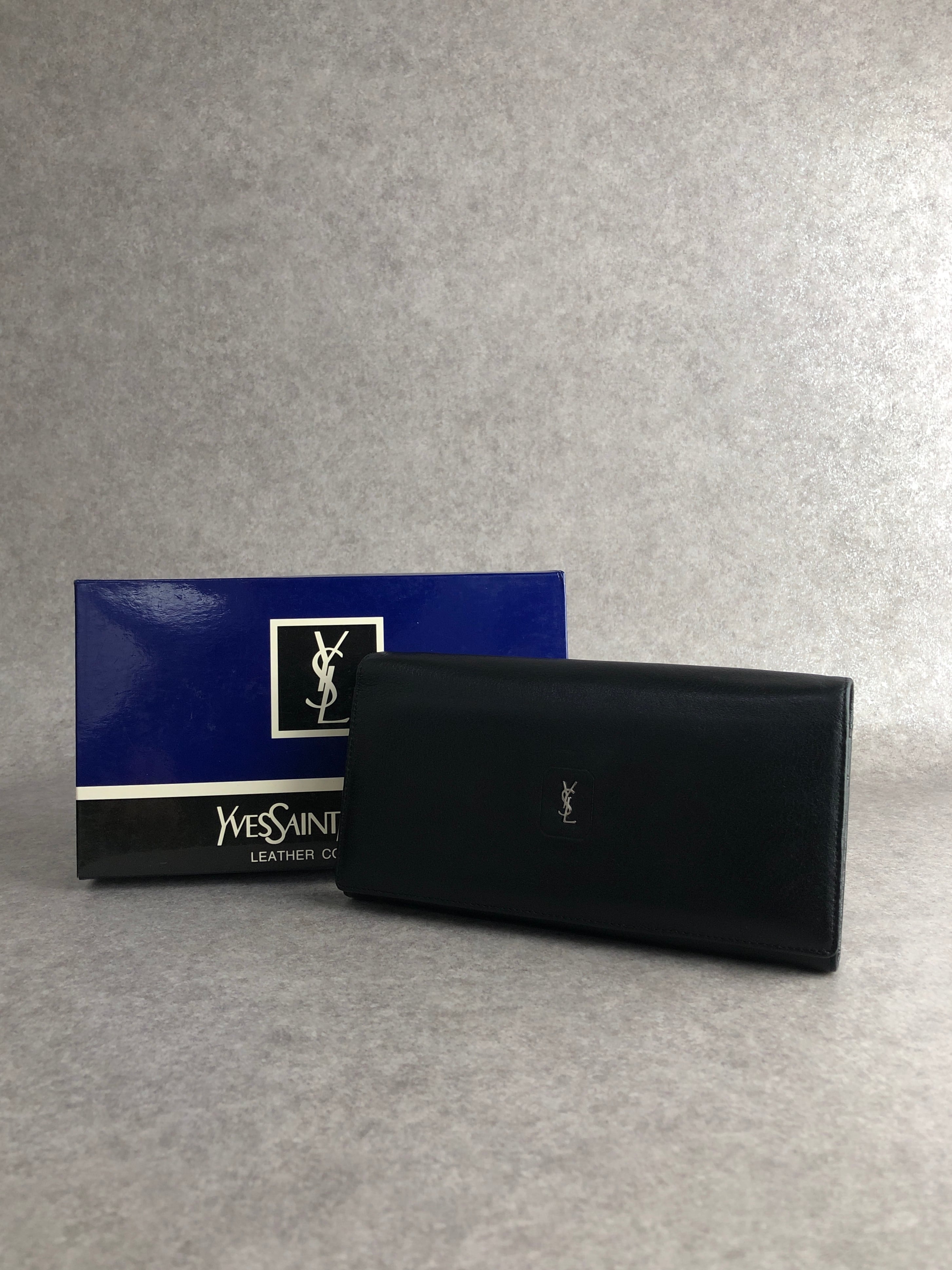 Yves Saint Laurent イヴ・サンローラン 財布 ブラック YSL レザー 2