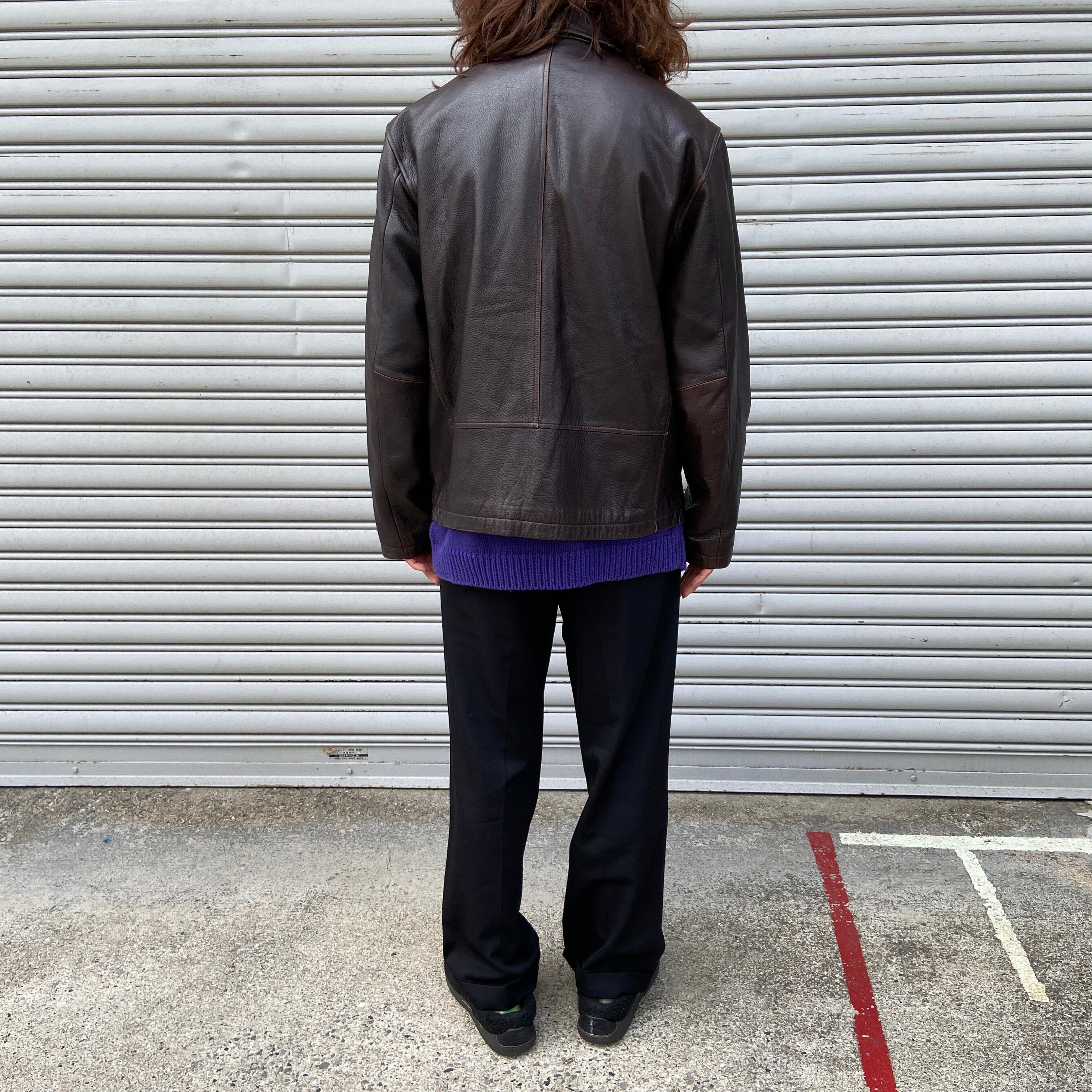 送料無料』Eddie baure エディーバウアー レザージャケット M 本革