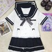 ゆめかわ♡ドット柄フリルセーラー服　seifuku84